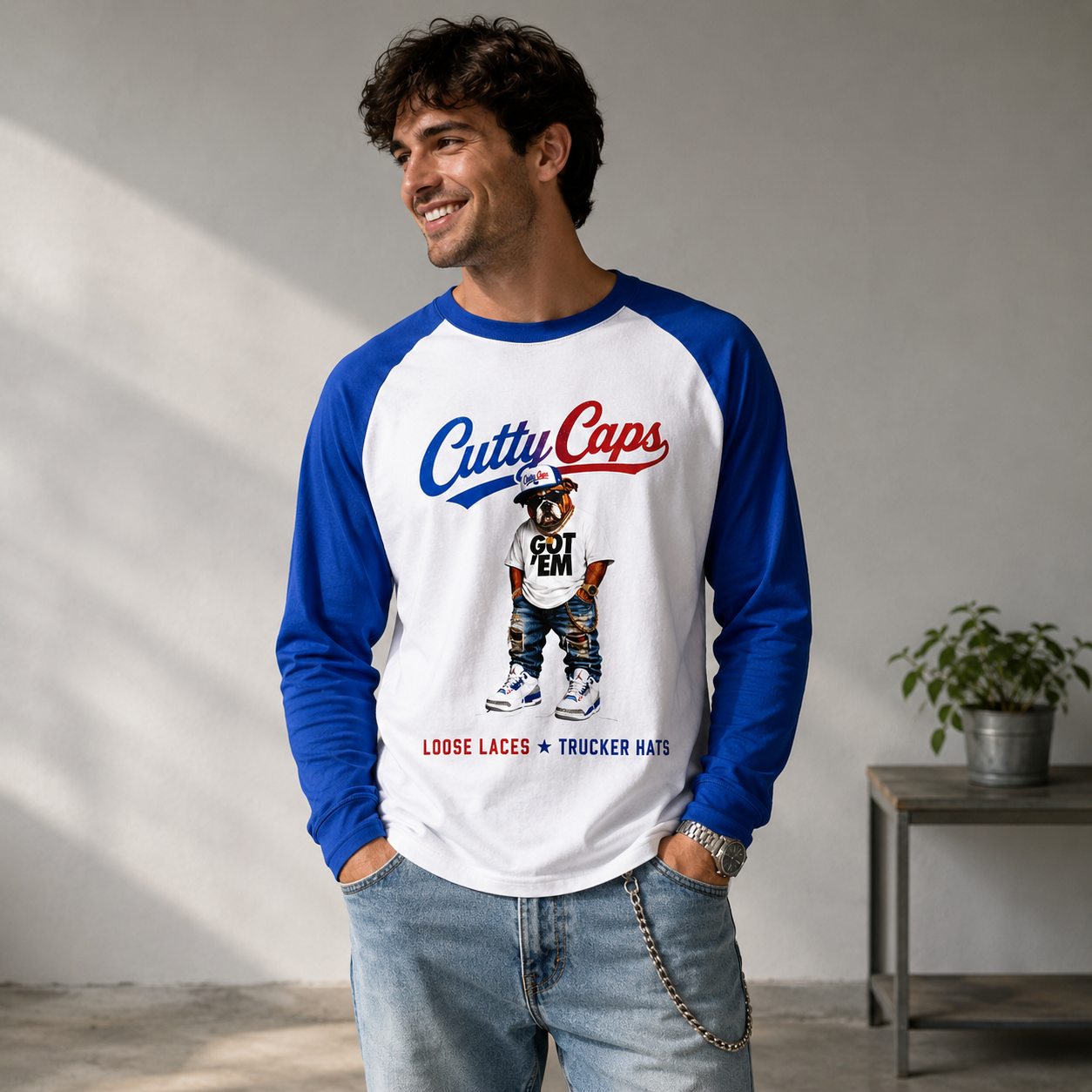 Cutty Caps True Blue Baseball Graphic T-Shirt
